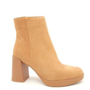 NEW Naturalizer Booties Womens 9 Neutral Tan Suede Retro Chic Minimalist